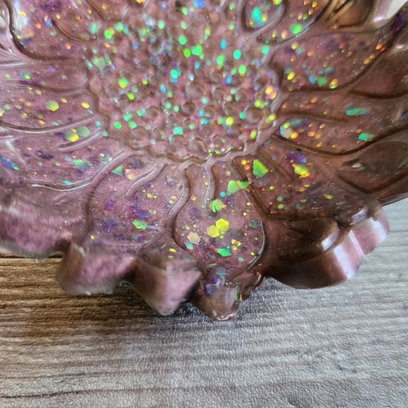 Purple sunflower trinket dish - Picture 5 of 14
